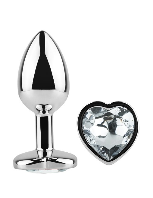 Silver heart small butt plug   AT 1085